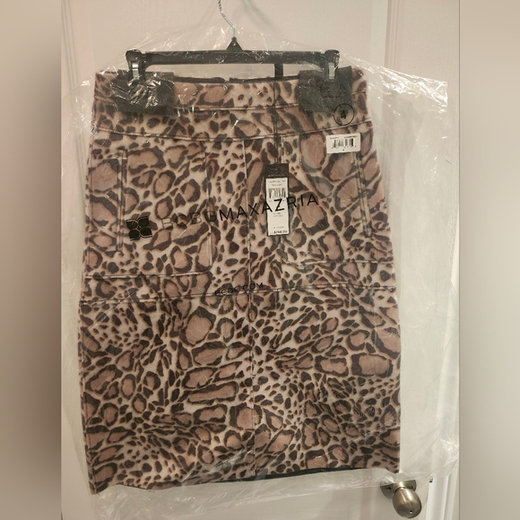 Faux Fur Leopard Print Skirt - Picture 1 of 10